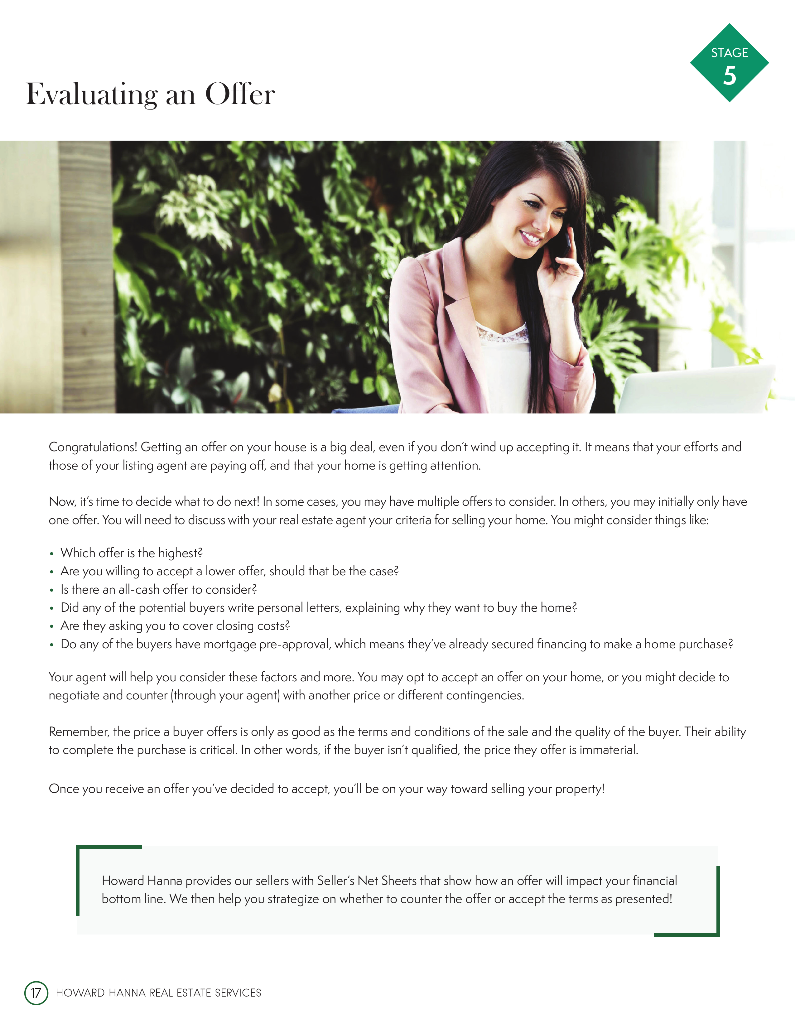 Evaluating an Offer pg 15